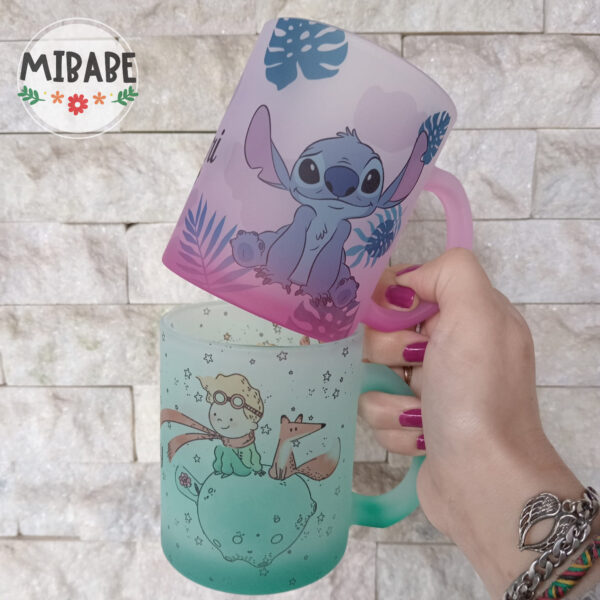 TAZA DE VIDRIO ESMERILADO