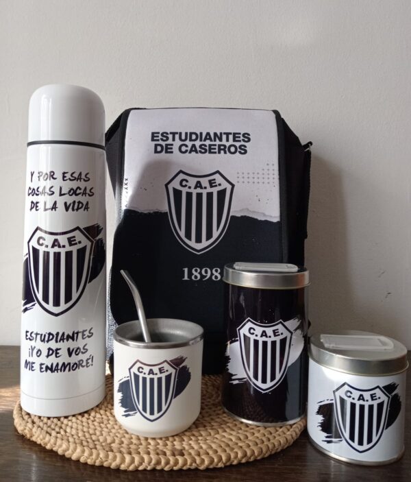 Set Matero Completo - 2             (mate térmico+termo 1 lts.+yerbera+azucarera+bolso matero)