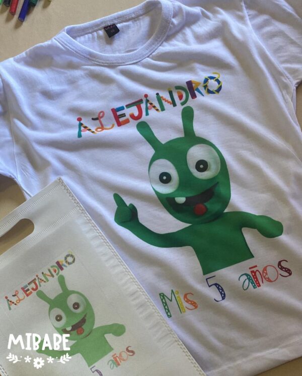 REMERA BLANCA DE SPUN - NIÑOS - Image 3
