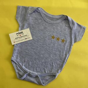Body de bebé, Gris, MANGA CORTA