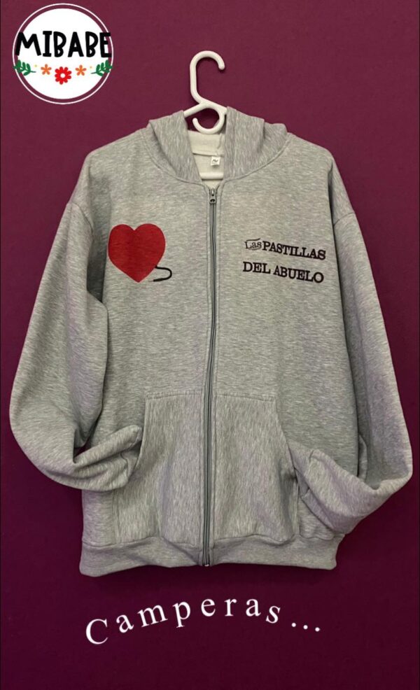 CAMPERA ALGODÓN FRIZADO GRIS - adultos -