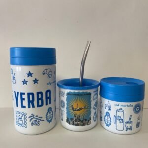SET 3 PIEZAS : Mate sabio + Yerbera &  Azucarera