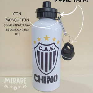 BOTELLA HOPPY DE ALUMINIO, DOBLE TAPA