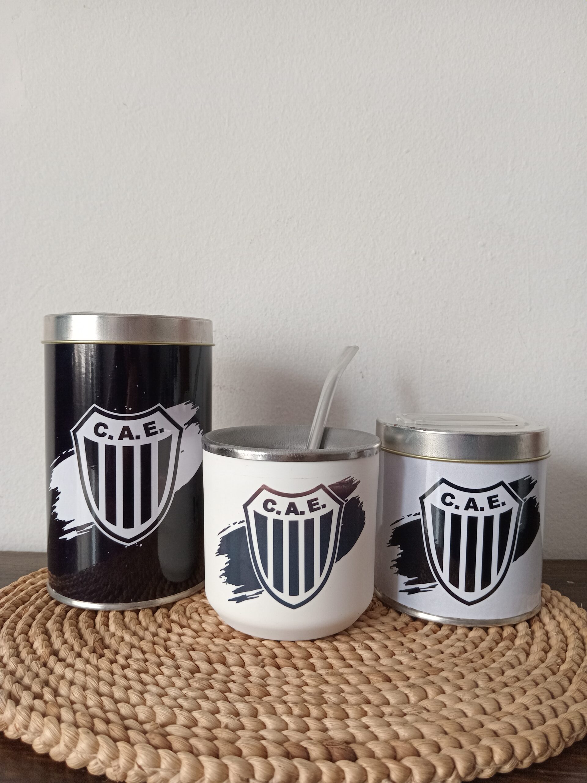 SET 3 PIEZAS 3 PINCHA : Mate Térmico + Yerbera & Azucarera