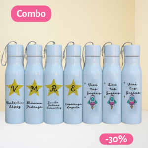 BOTELLAS DE ACERO CON CORDÓN, TÉRMICAS