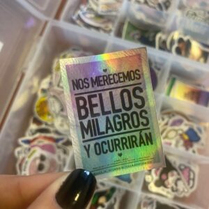 STICKERS HOLOGRÁFICOS pack x3